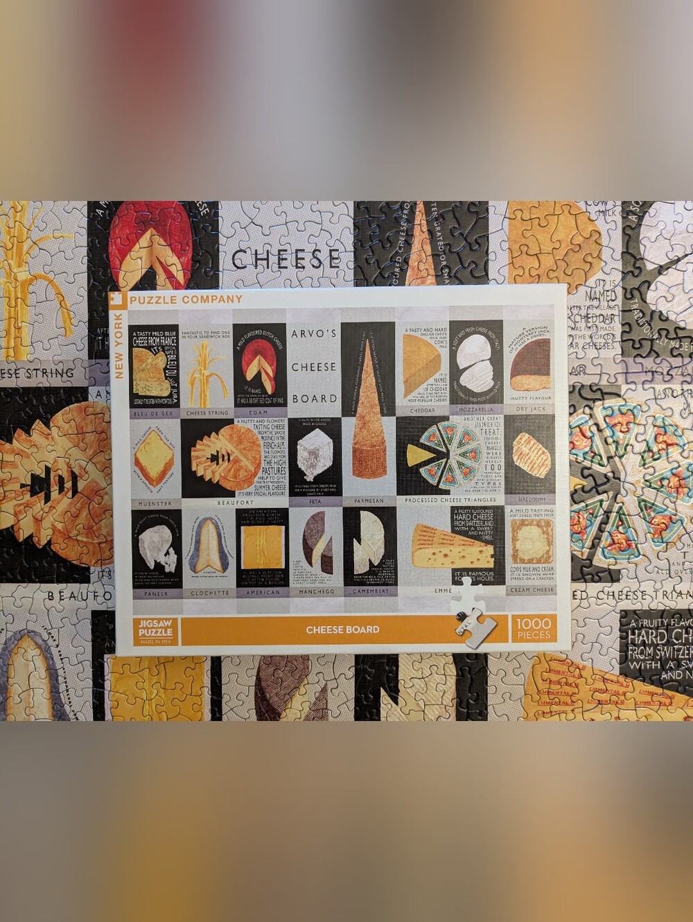 New York Puzzle Company 1000 Piece Puzzle - Cheese Board